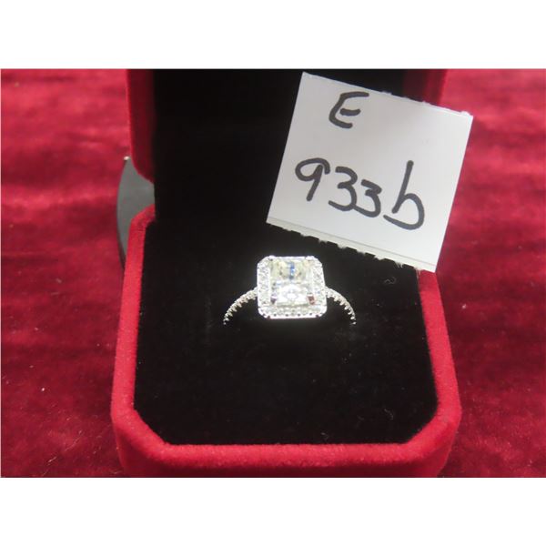 2.00 CT GRA Certified Radiant Cut Moissanite Stone VVS D Color With 34 Round Brilliant Cut Cubic