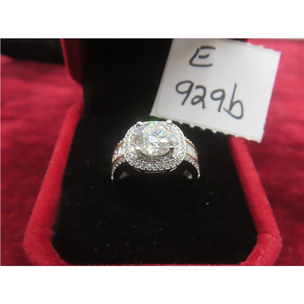 2.00 CT GRA Certified Round Brilliant Cut Moissanite Stone VVS D Color With 12 Channel Set