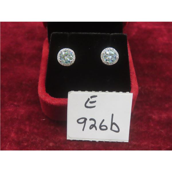 2.00 CT GRA Certified Round Brilliant Cut Moissanite Stones VVS Blue Color With 44 Round Brilliant