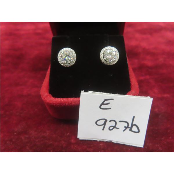 2.00 CT GRA Certified Round Brilliant Cut Moissanite Stones VVS D Color With 40 Round Brilliant