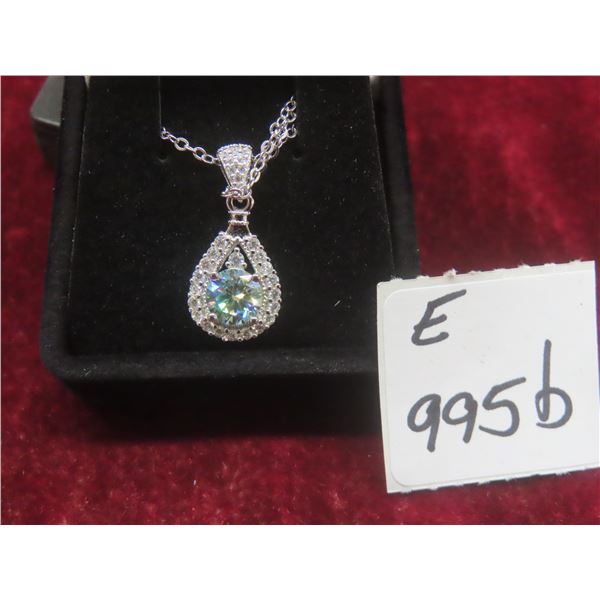 1.00 CT GRA Certified Round Brilliant Cut Moissanite Stone VVS Vivid Bluish Green Color With 32