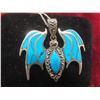 Image 5 : New Sterling Silver Necklace With Turquoise Pendant, Total Weight 8.05 Grams
