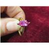 Image 4 : 10K Gold and Pink Sapphire Ring, Size 7, Total Weight 1.75 Grams