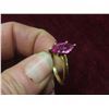 Image 6 : 10K Gold and Pink Sapphire Ring, Size 7, Total Weight 1.75 Grams