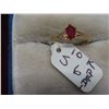 Image 2 : 10K Gold and Ruby Ring, Size 6, Total Weight 0.93 Grams