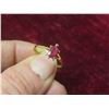 Image 7 : 10K Gold and Ruby Ring, Size 6, Total Weight 0.93 Grams