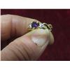 Image 6 : 10K Gold, Diamond, and Amethyst Ring, Size 5.5, Total Weight 1.51 Grams