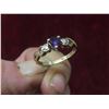 Image 7 : 10K Gold, Diamond, and Amethyst Ring, Size 5.5, Total Weight 1.51 Grams