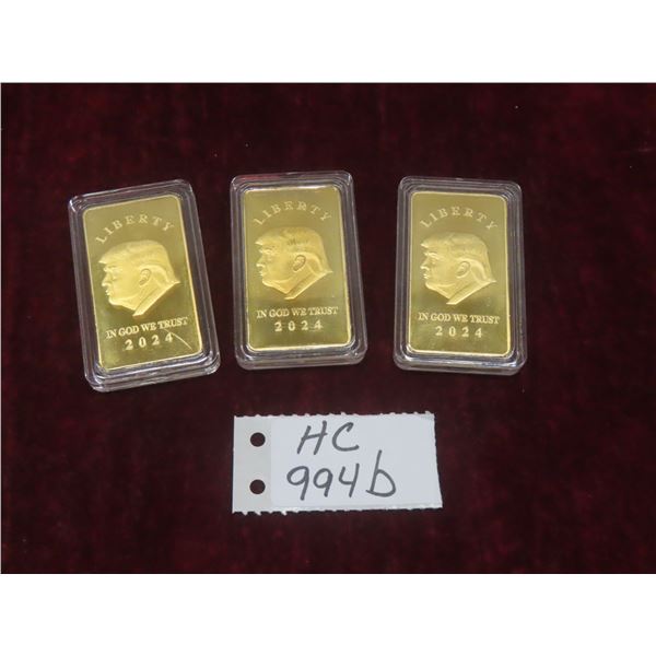 Three Donald Trump 2024 Faux Bars