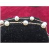 Image 4 : 10K Gold Necklace With 18 Pearls, Total Weight 3 Grams