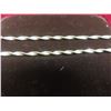 Image 3 : Vintage Italian Sterling Silver Etched Twisted Link Necklace Chain, Total Weight 8 Grams