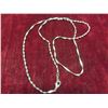 Image 5 : Vintage Italian Sterling Silver Etched Twisted Link Necklace Chain, Total Weight 8 Grams