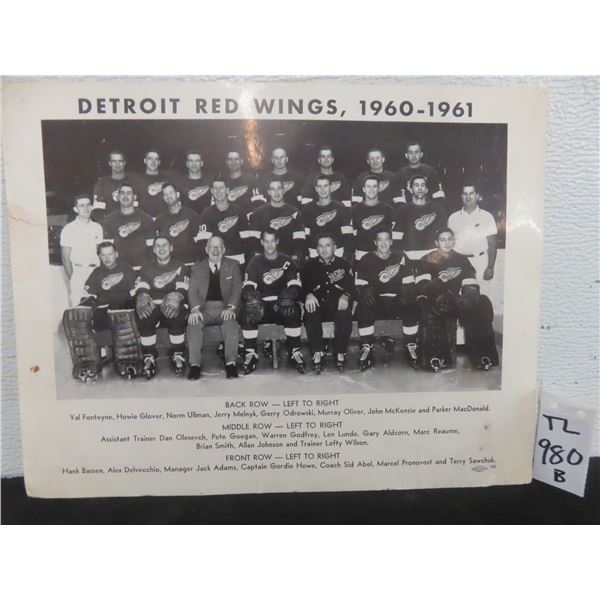 1960–61 Detroit Red Wings Team Picture