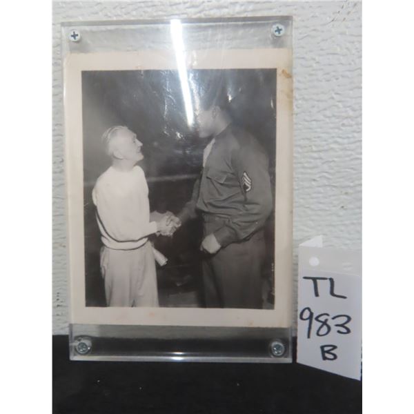 Extremely Rare 1943 Photograph of Boxer Jack Dempsey With Manitoba Boxer Billie Hughs