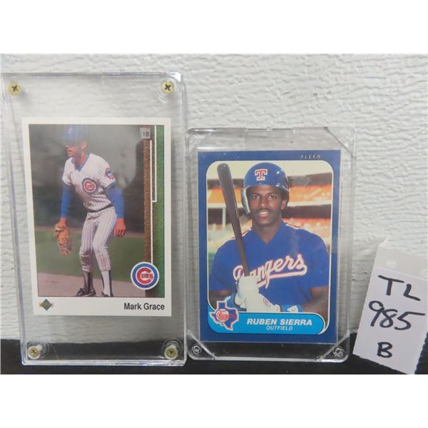 Baseball Cards Featuring Mark Grace and Ruben Sierra