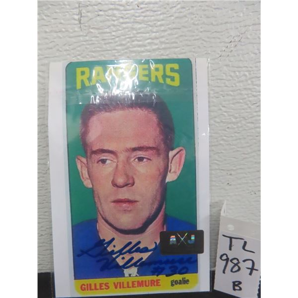 Signed Gilles Villemure Reprint Card