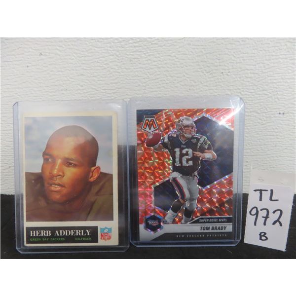 Football Cards: Tom Brady Super Bowl MVP Card and Herb Adderley Card