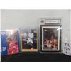 Image 1 : Three Michael Jordan Cards: 1992 Graded 7 NM, 1978 Laney High School, and 1990 Guard Card