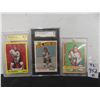 Image 1 : Three Hockey Cards: Frank Mahovlich, 1973 Jim Schoenfeld Graded 5.5, and 1976 Bob Gassoff Graded