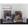 Image 1 : Two Baseball Cards: 1994 Mickey Mantle Reprint Sample and 2018 Jordan Groshans Graded 8.5