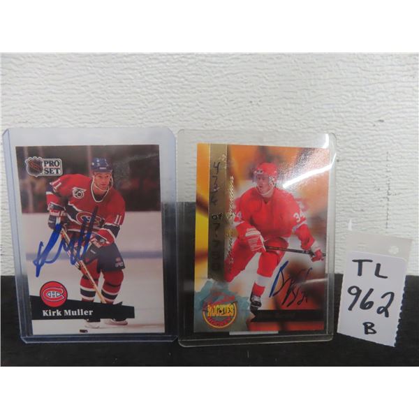 Two Signed Hockey Cards: Brian Berard and Kirk Muller