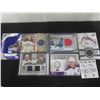 Image 1 : Six Cloth Hockey Cards: Dustin Brown, Martin Jones, Scott Hartnell, Tim Gleason, Tuukka Rask, and
