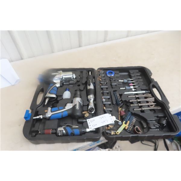 Mastercraft Air-Tool Set: 1/2" Impact, Die Grinder, 3/8" Ratchet, Impact Chisel, and Accessories