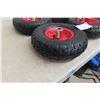 Image 4 : Four Tires With Rims, Size 4.10 / 3.50-5