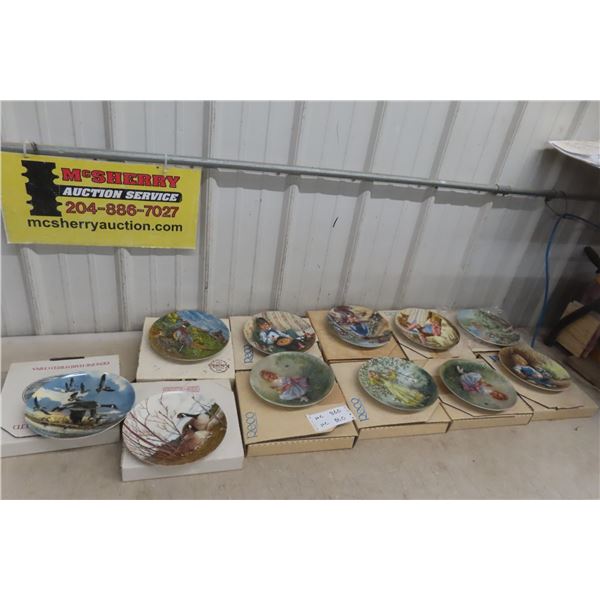 Eleven Collectible Plates with Boxes and Certificates