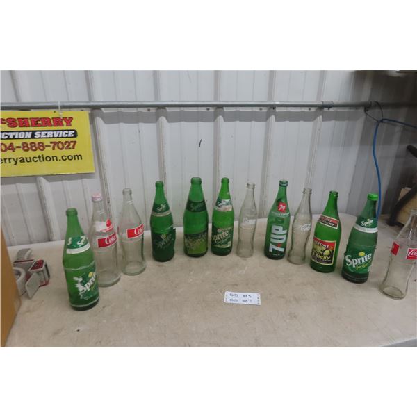 Twelve Pop Bottles: Coke, Pride, Keystone, and Ross (75 mL)