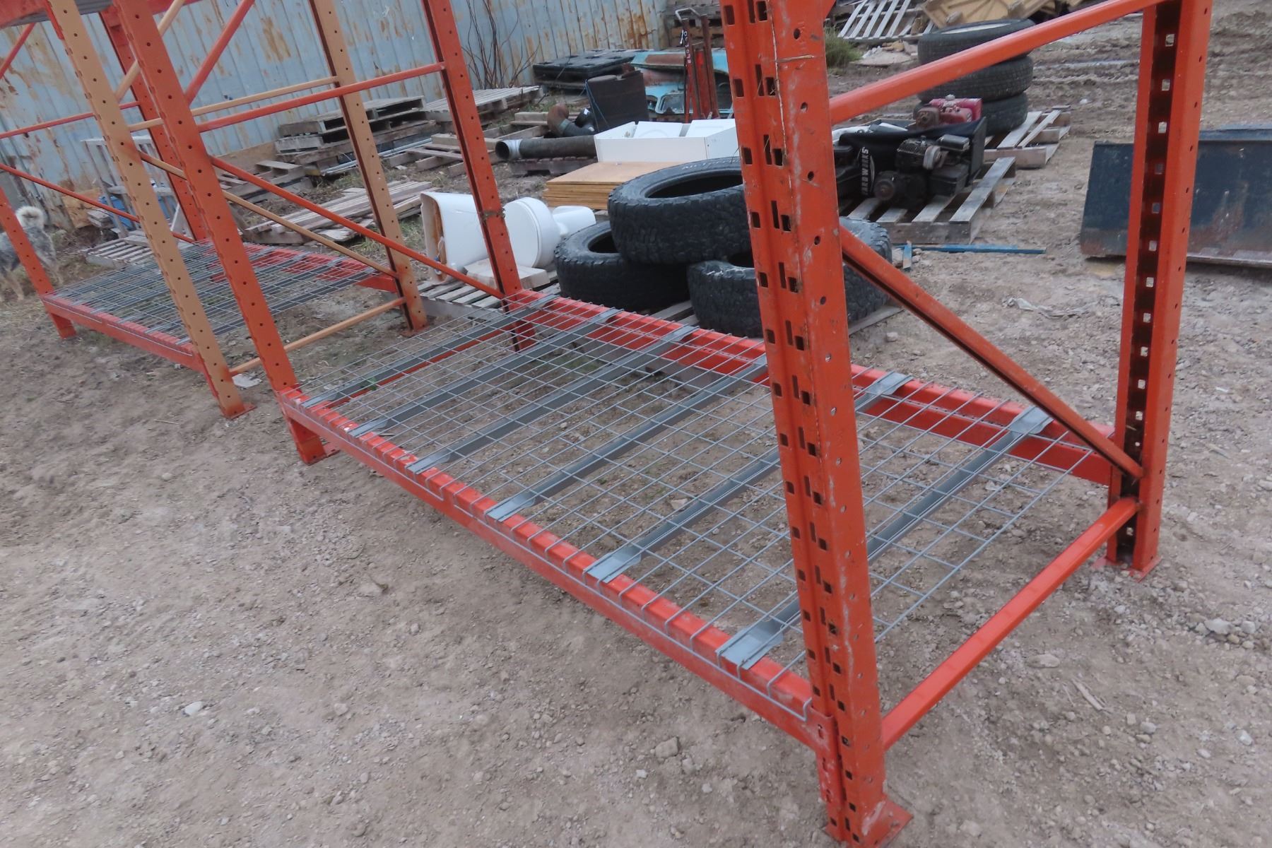 Two Sets of Pallet Racking With Four Uppers, Eight 8-Foot Cross Arms ...