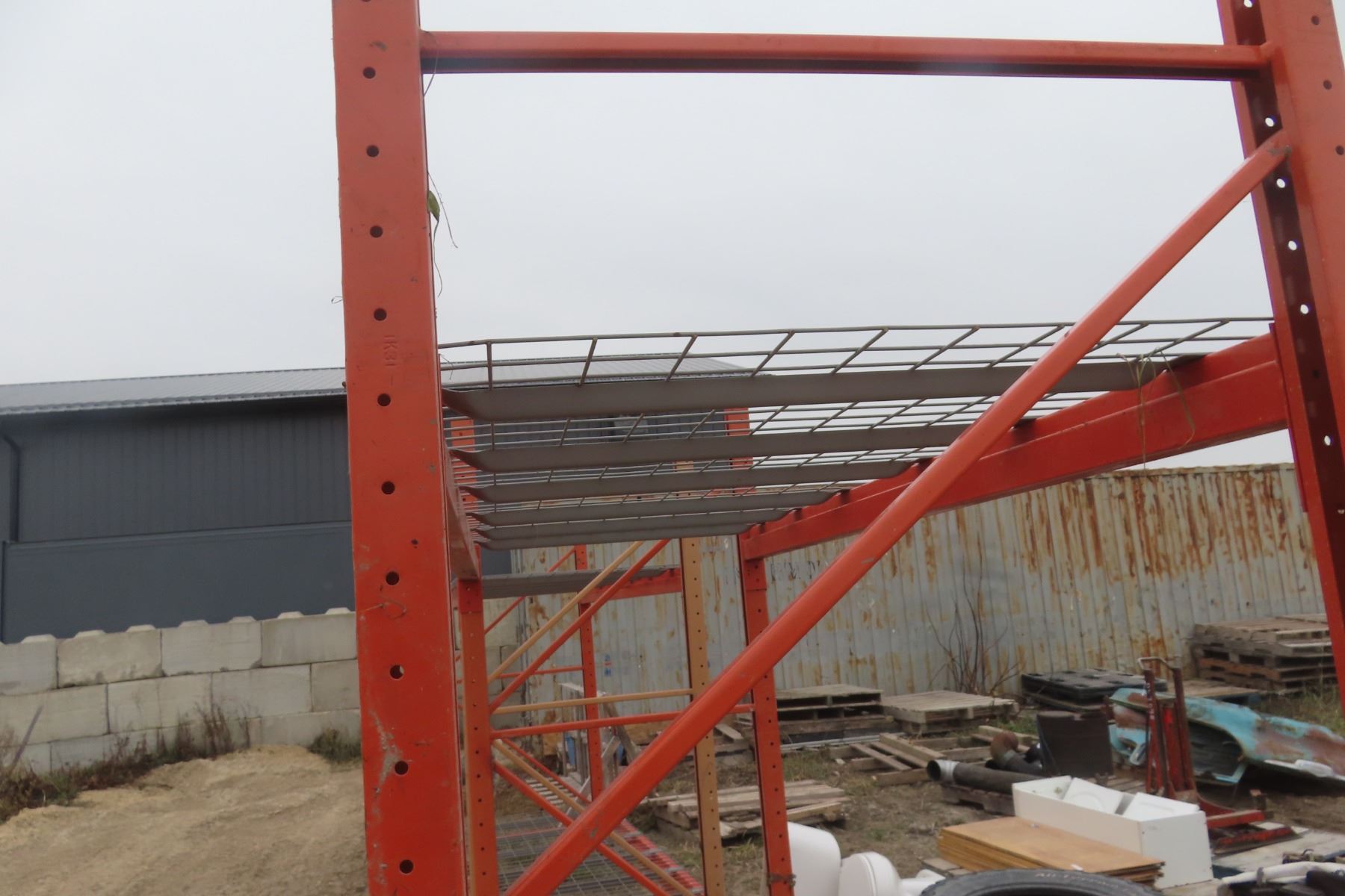 Two Sets of Pallet Racking With Four Uppers, Eight 8-Foot Cross Arms ...