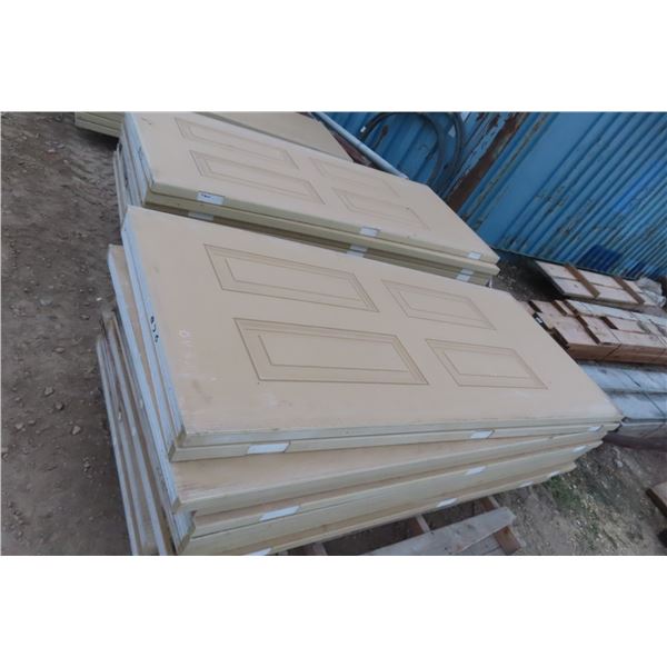 Twelve Foam-Filled Exterior Doors, 34" × 79", Four-Panel