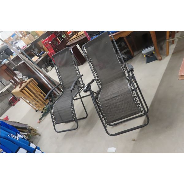 Two Zero-Gravity Folding Lounge Chairs