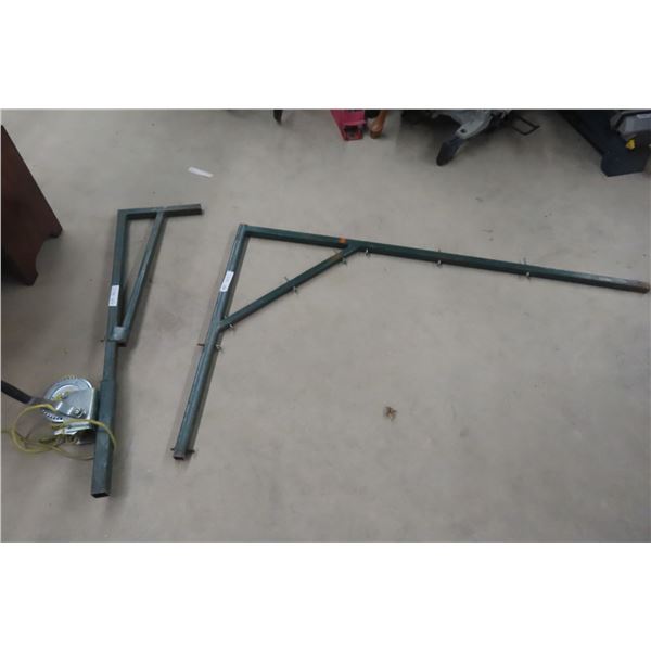 Hand Winch on Frame for Slinging Deer or Heavy Loads