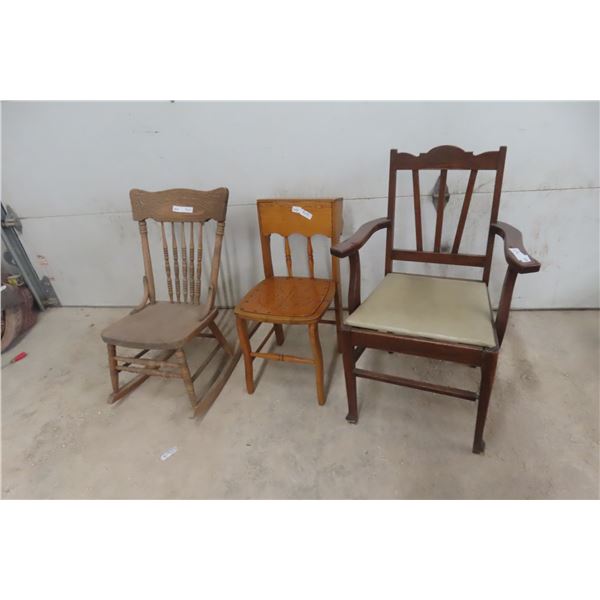 Schoolhouse Chair and Rocking Chair