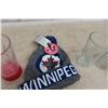 Image 3 : 2 Winnipeg Jets Touques with Tags, 2 Budweiser Goal Lights, and More