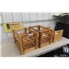 Image 1 : Wood Wine Bottle Organizer 3 Pieces