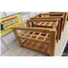 Image 2 : Wood Wine Bottle Organizer 3 Pieces
