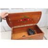 Image 8 : Wood Stepper With Hinged Storage Top and Coal Iron