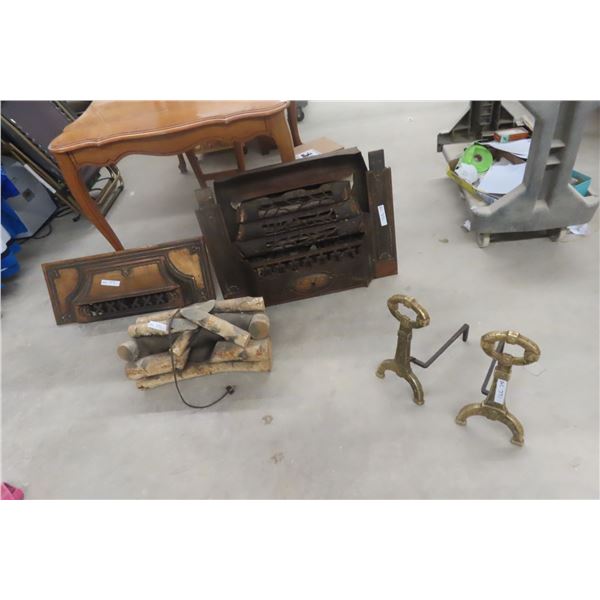 Antique Metal Fireplace With ABS and Electric Motion Logs