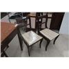 Image 9 : Dining Table Set With Four Chairs, 30" × 20" × 38" (Small) and 30" × 76" × 38" (Extended)