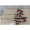 Image 6 : Six Ice Fishing Rods with Reels