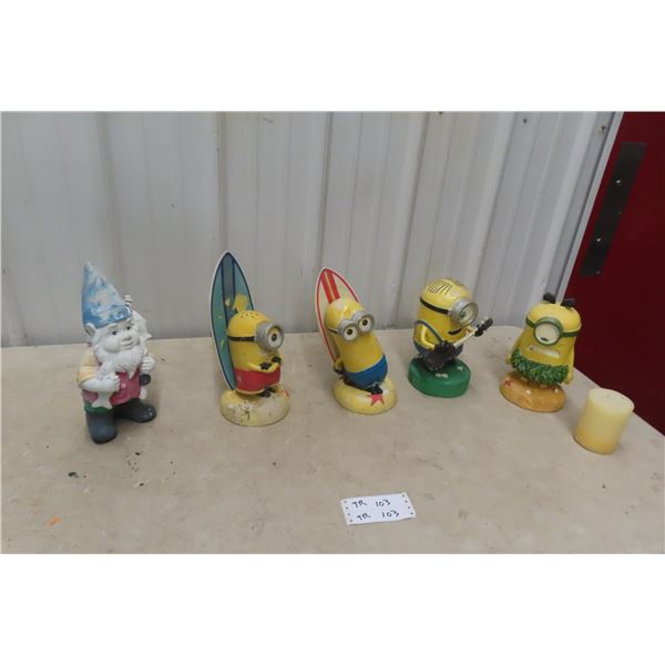 Four Plastic Yard Ornaments