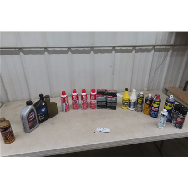Assorted Automotive Fluids and Repair Supplies