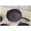 Image 4 : Three Cast-Iron Frying Pans and Cast-Iron Dutch Oven