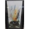 Image 3 : Four Framed Watercolor Art Pieces by Joanne Chase, 12" x 22"