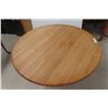 Image 2 : Pedestal Solid Wood Oak Table, 30" High, 42" Diameter