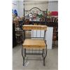 Image 1 : Wood and Wrought Iron Baker’s Rack, 78" x 31" x 20"