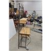 Image 6 : Wood and Wrought Iron Baker’s Rack, 78" x 31" x 20"
